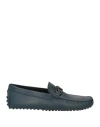 Tod's Man Loafers Midnight Blue Size 9 Leather