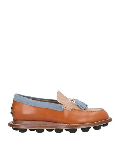 Tod's Man Loafers Tan Size 7.5 Soft Leather In Brown