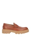 Tod's Man Loafers Tan Size 8 Soft Leather In Brown