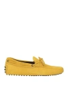 TOD'S TOD'S MAN LOAFERS YELLOW SIZE 8.5 LEATHER