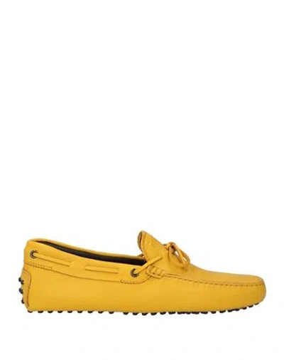 Tod's Man Loafers Yellow Size 9 Leather