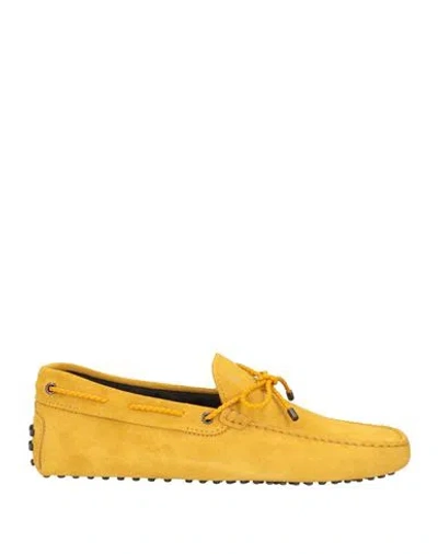 TOD'S TOD'S MAN LOAFERS YELLOW SIZE 9 LEATHER