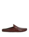 Tod's Man Mules & Clogs Brown Size 8.5 Leather In Brown