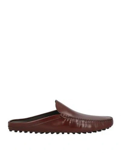Tod's Man Mules & Clogs Brown Size 8.5 Leather
