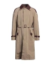 Tod's Man Overcoat & Trench Coat Khaki Size 44 Cotton, Polyester, Polyamide, Lambskin In Beige