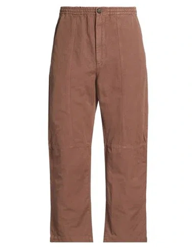 Tod's Man Pants Brown Size 36 Cotton, Linen