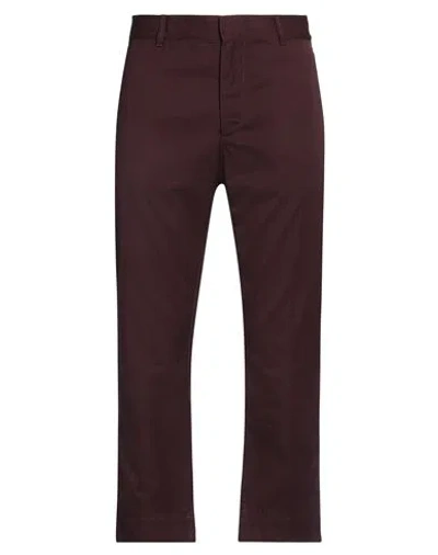 Tod's Man Pants Burgundy Size 36 Polyester, Cotton In Red