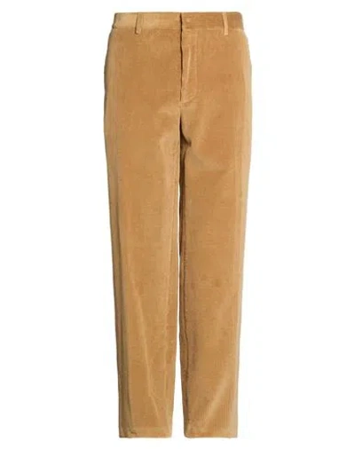 Tod's Man Pants Camel Size 36 Cotton In Brown