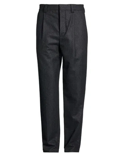 Tod's Man Pants Charcoal Size 28 Wool In Black