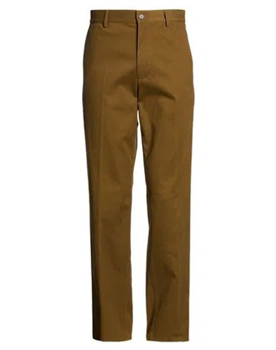 Tod's Man Pants Military Green Size 30 Cotton, Cashmere, Elastane In Brown