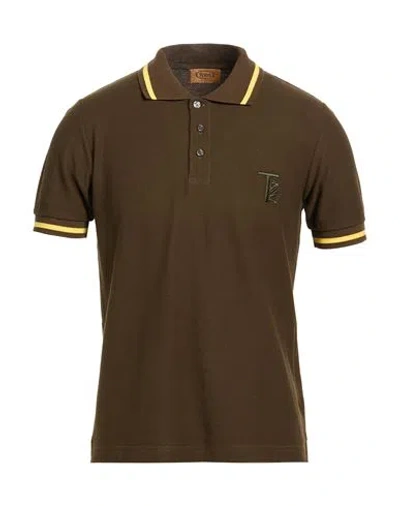 Tod's Man Polo Shirt Military Green Size S Cotton, Polyester, Elastane
