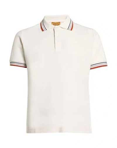 Tod's Man Polo Shirt Off White Size 36 Cotton