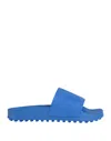Tod's Man Sandals Bright Blue Size 9 Rubber