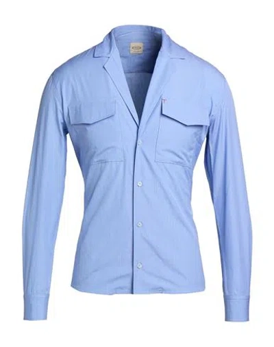 Tod's Man Shirt Azure Size 15 ¾ Cotton In Blue