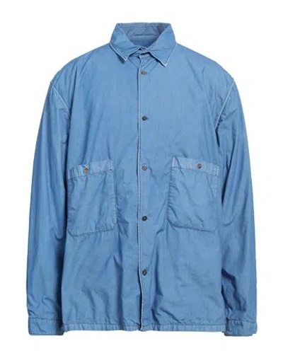 Tod's Man Shirt Azure Size 42 Cotton In Blue