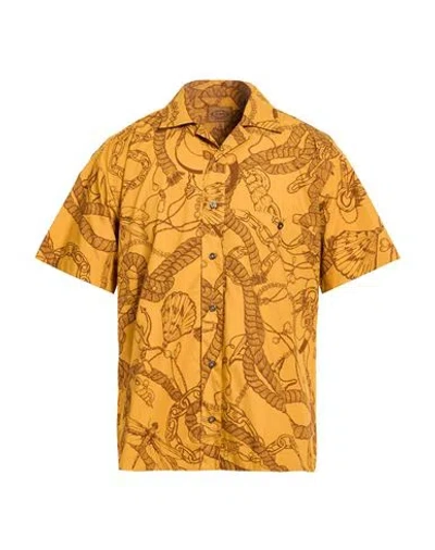 Tod's Man Shirt Marigold Size 40 Cotton In Orange