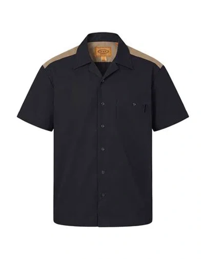 Tod's Man Shirt Navy Size 19 Cotton In Blue