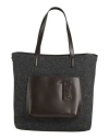 TOD'S TOD'S MAN SHOULDER BAG CHARCOAL SIZE - LEATHER, TEXTILE FIBERS