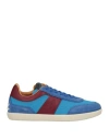 Tod's Tabs Sneakers In Suede And Technical Fabric In Blue