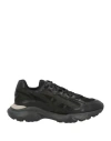 Tod's Man Sneakers Black Size 9 Leather, Textile Fibers In Black