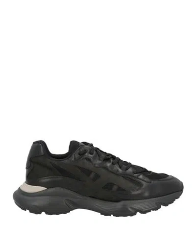 Tod's Man Sneakers Black Size 9 Leather, Textile Fibers