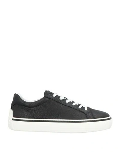 Tod's Man Sneakers Black Size 7 Calfskin