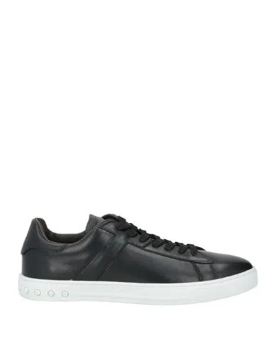 Tod's Man Sneakers Black Size 8.5 Soft Leather