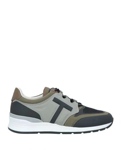 Tod's Man Sneakers Black Size 9 Leather, Textile Fibers