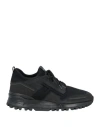 Tod's Man Sneakers Black Size 9 Soft Leather, Textile Fibers