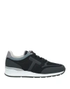 Tod's Man Sneakers Black Size 9 Soft Leather, Textile Fibers In Black