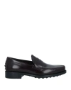 Tod's Man Sneakers Burgundy Size 9 Leather In Red