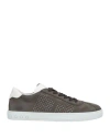 Tod's Man Sneakers Charcoal Size 9 Leather In Gray