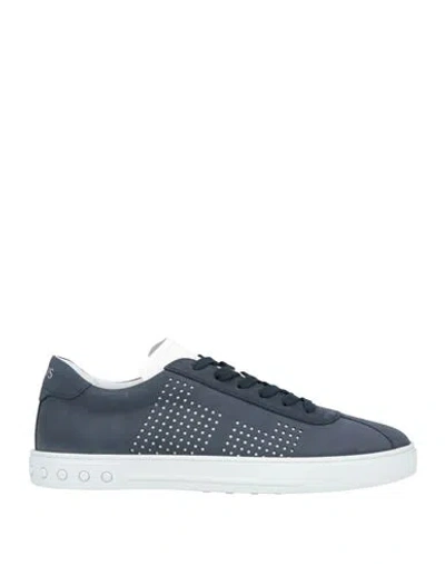 Tod's Man Sneakers Charcoal Size 9 Leather In Gray