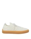 Tod's Man Sneakers Cream Size 12 Leather In White