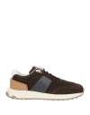 Tod's Man Sneakers Dark Brown Size 7 Leather