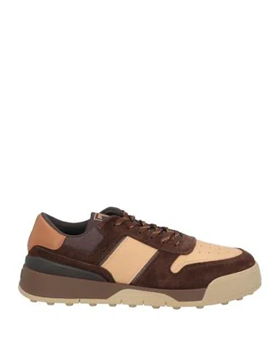 Tod's Man Sneakers Dark Brown Size 9 Leather