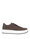 Tod's Man Sneakers Dark Brown Size 9 Soft Leather