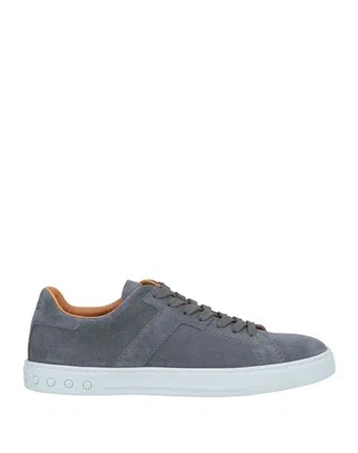 Tod's Man Sneakers Grey Size 8.5 Leather