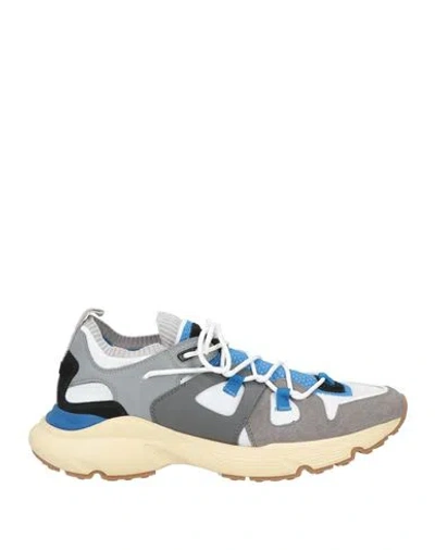 Tod's Man Sneakers Grey Size 9 Leather, Textile Fibers