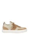 Tod's Man Sneakers Khaki Size 9 Textile Fibers, Leather In Beige