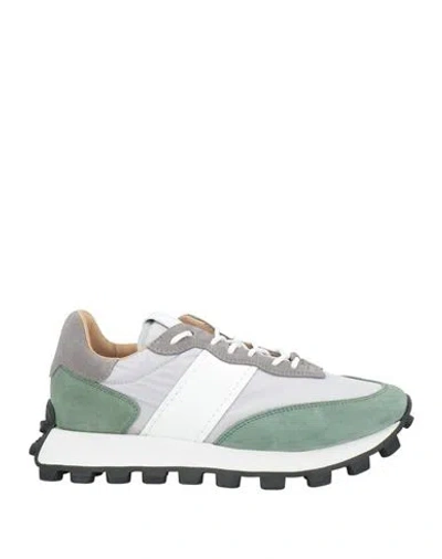 Tod's Man Sneakers Light Grey Size 8.5 Leather, Textile Fibers In Gray