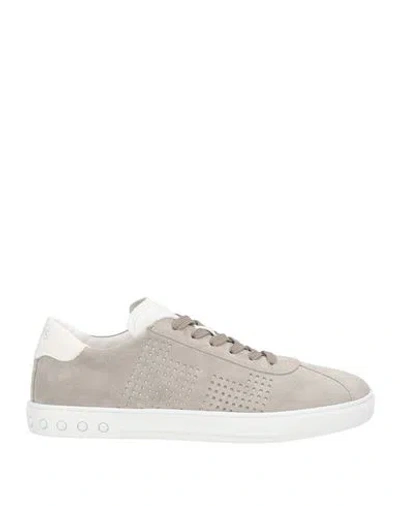 Tod's Man Sneakers Light Grey Size 9.5 Leather
