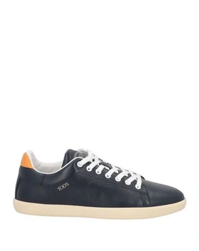 Tod's Man Sneakers Midnight Blue Size 6.5 Soft Leather