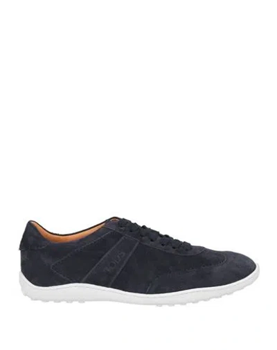 Tod's Man Sneakers Midnight Blue Size 8 Leather