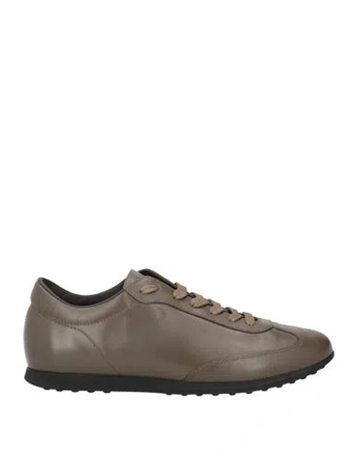 Tod's Man Sneakers Military Green Size 9 Leather