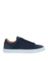 Tod's Man Sneakers Navy Size 8.5 Leather In Navy Blue