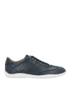 Tod's Man Sneakers Navy Size 9.5 Leather In Blue