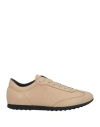 Tod's Man Sneakers Sand Size 7 Soft Leather In Beige