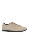 Tod's Man Sneakers Sand Size 9 Leather In Multi