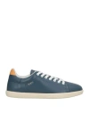 Tod's Man Sneakers Slate Blue Size 8.5 Leather